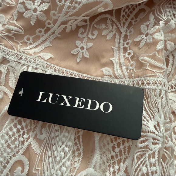 Elegant Lace Midi Dress in White - Picture 6 of 7